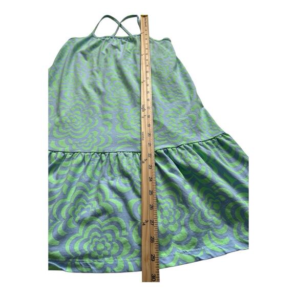 Gap Dress Girls Lg Green Criss-Cross Back Tiered Adjustable Straps Casual Floral - Picture 8 of 10